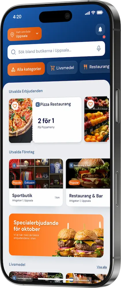 App med företagserbjudande